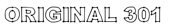 Original 301 font preview